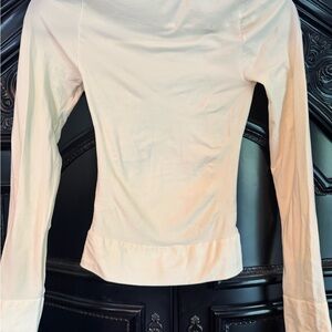 NWT - L Spanx Cream Long Sleeve Top
